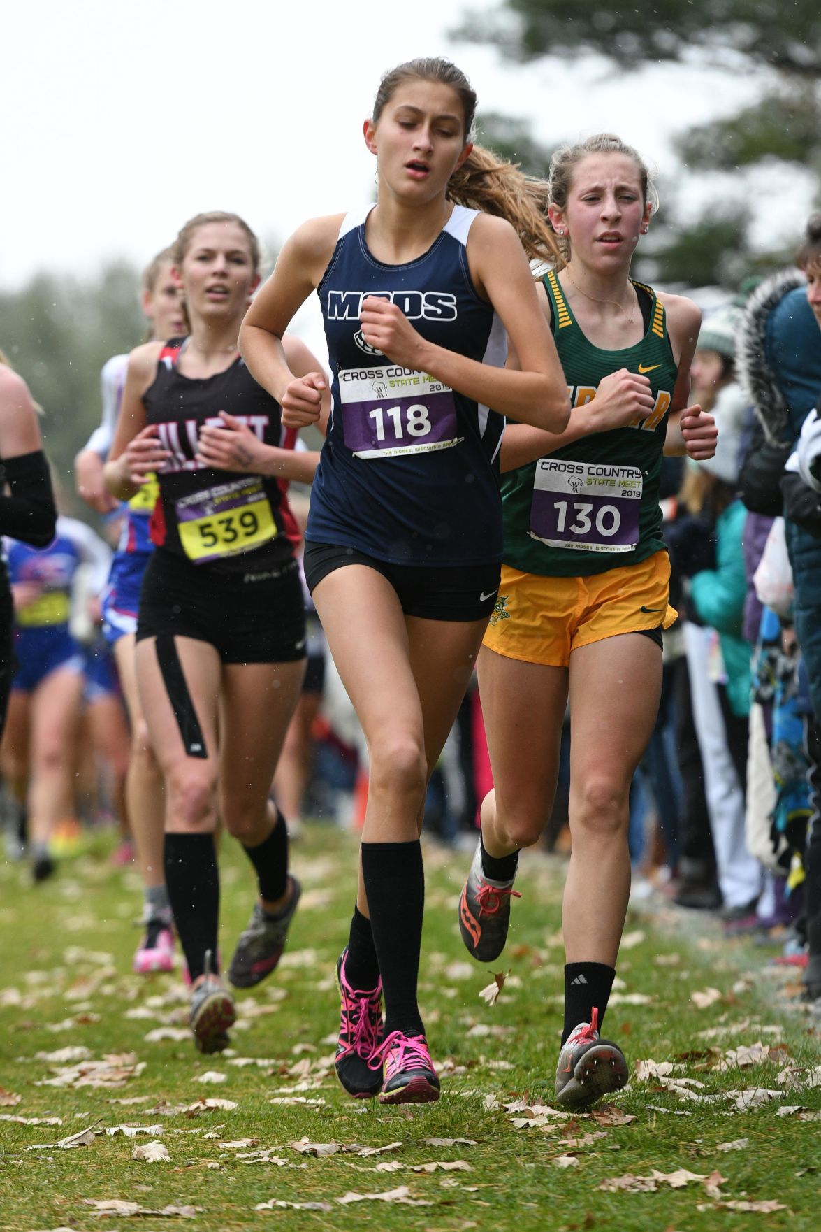 WIAA state cross country photo: Ella Whinney, Madison Country Day/Abundant Life